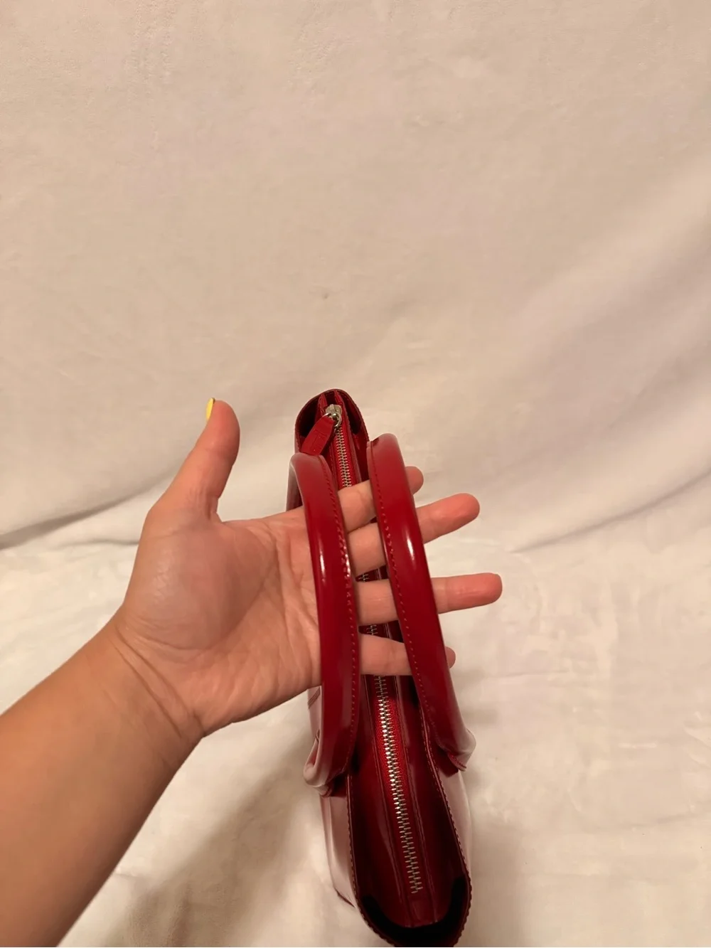 Tod's Red Patent Leather Medium D-Bag Tote
